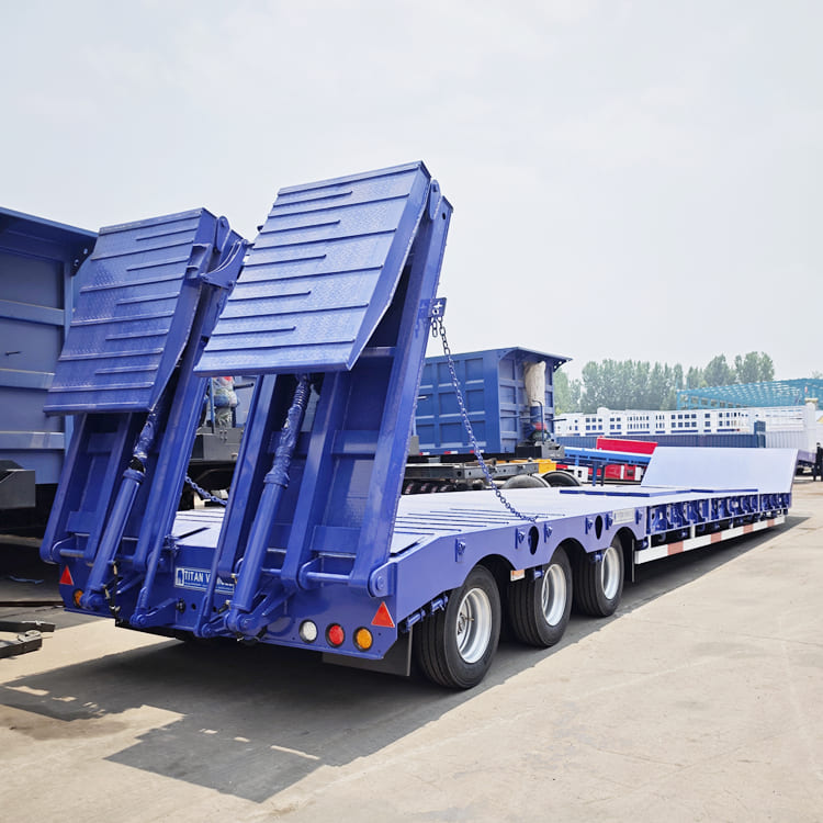 New 3 Axle 80 Tons Lowbed Semi Trailer