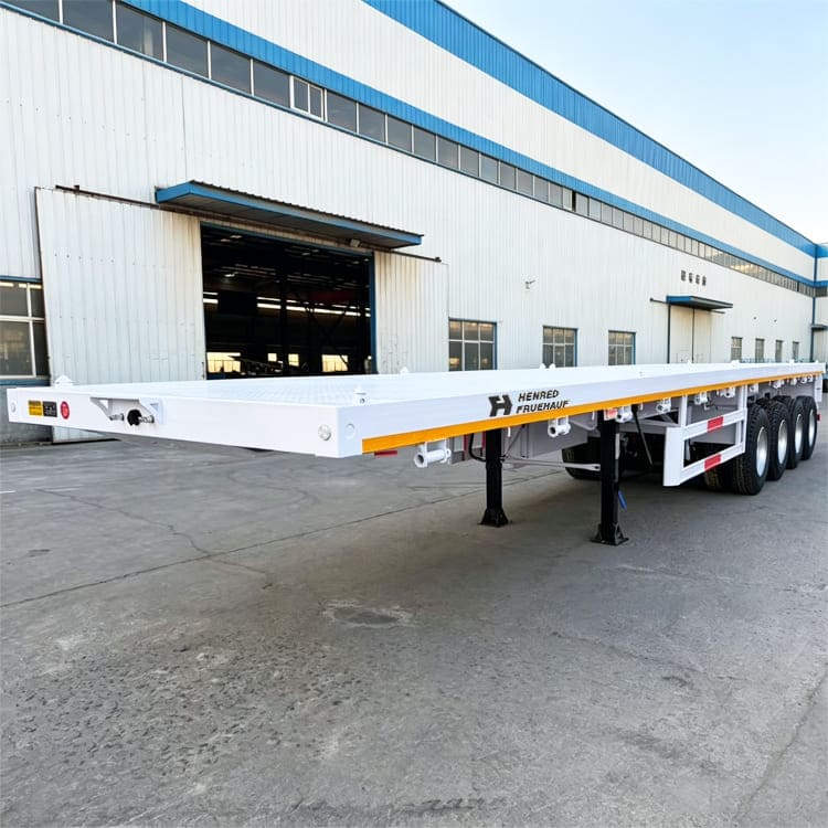 Henred Fruehauf 4 Axle Flatbed Truck Trailer