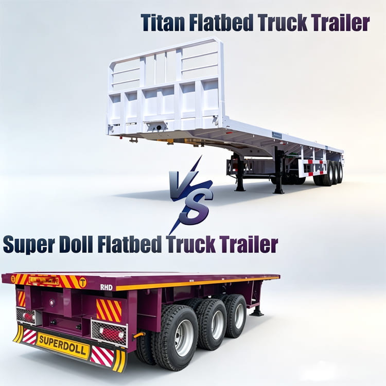 Titan Vehicle VS Super Doll Flatbed Truck Trailer