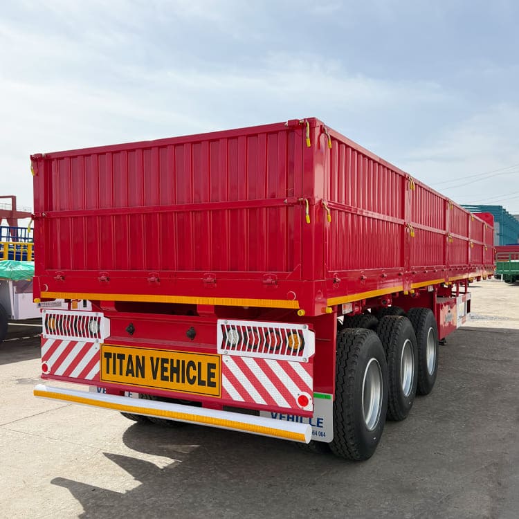 Tri Axle Drop Side Semi Trailer