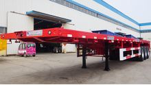 Cheap Tri Axle Container Flatbed Truck Trailer