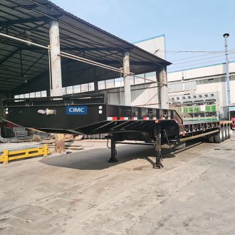 CIMC China 4 Axle Lowbed Truck Trailer