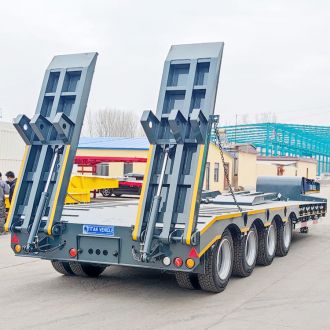 4 Axle 100 Ton Low Low Bed Trailer