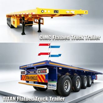 CIMC VS Titan Flatbed Semi Truck Trailer